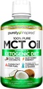 MCT Oil | Purely Inspired Pure MCT Oil Keto | Sourced from Coconut Oil, non-GMO | Supports Keto & Paleo Diets | Blends with Coffee, Tea and Shakes | MCT Oil for Sustained Energy | Unflavored, 16 fl oz