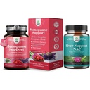 与 Dong Quai Vitex Chaste Berry & Black Cohosh 为自然荷尔蒙支持和Liver支持 NAC 支持补充 与 Milk Thetle 为 Liver Cleanse Detox & 维修补充