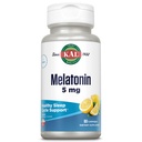 KAL Melatonin 5mg 睡眠援助 Lozenges, Melatonin 补充支持睡眠质量, 冷静放松和健康的睡眠循环, 添加维生素 B6, 蔬菜, 天然柠檬火焰, 60 Lozenges