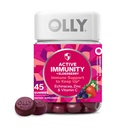 OLLY 豁免 Gummy, 免疫支持, 长老莓, 锌, 维生素C, 补充, Berry Flavor, 15日供应 - 45计