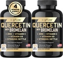 Quercetin with Bromelain, Stinging Nettle Supplement, Zinc Vitamin C Vitamin D → Non-GMO, Gluten-Free →美国制造 → 4个月供应