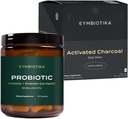 CYMBIOTIKA Probiotic 5亿 CCFU 和 激活的炭液补充,支持男女健康消化,胃解毒和消化救济,帮助缓解气体和气团,方便使用