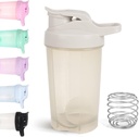 D.Y.A 16oz Shaker Bottle,Leak Proof Sports Shaker Cups for Protein Shakes, Shake Bottle for Pre Workout and Travel to Go, BPA 自由与轻松清洁蛋白 Shaker Bottle, Grey (英语).