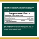 自然丰产维生素B12,支持能量代谢和神经系统健康,500mcg,100个快速溶解片(包2)
