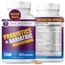 使用铁45mg(60个计数)-15亿CFU Bariatric ProBiotic fast Dision Veggie Capsules 支持巴里亚病患者的古特和免疫健康