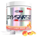 EHP Labs OxyShred Pre Workout Powder - 配有L Glutamine & Acetyl L Carnitine的预工作粉, 能量靴饮料 - 桃糖环, 60种服务