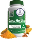 健康营养Curru-Gel 650mg BCM-95® Curcu Green Turmeric Curcumin 高吸附性 健康炎症反应 临床研究 第三方测试 非GMO(180包)