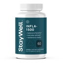 Infla-1500 全自然救济补充品 与Turmeric, White Willow Bark, Ashwagandha, Ginger, Boswellia, Bromelain, Omega-3 和 镁-60ct混合