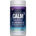 自然生命力 SLEEP Gummys, Magnesium Supplement with Melatonin and L-Theanine, Vegan, Gluten Free, 帮助身体容易入睡, 蓝莓石榴120 Counter