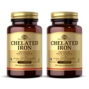 Solgar Chelated Iron - 100块牌匾,包2块 - 胃上的温柔 - 非GMO, Vegan, Gluten Free, 乳品自由, Kosher - 200 总服务