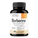 Sandhu的Berberine HCL 补充每只胶囊500mg,配有97%的纯Berberis Aristata extraction | 60 count |支持重量管理与健康能源水平 |美国制造,蔬菜,非GMO,Gluten Free