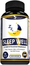 Potent Garden Sleep Well Sleep Aids 包含 Melatonin Valerian Root L-Theanine GABA & More, 天然睡眠援助 非哈比特人为成人制作睡眠援助,配有60个Veggie Caps