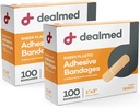 成交的Sheer塑料弹性粘合带 – 100 count (2 Pack) Bandages with Non-Stick Pad, Latex Free, 伤者护理急救箱, 1"×3"