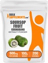Bulk Assupports.com Soursop 水果提取粉 - Guanabana 提取,草药补充剂 - Gluten Free, 每人500毫克, 100g(3.5 oz) (Pack of 1)