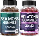 爱尔兰海摩斯(90古米) Raw Seamos for Throid, Energy, & Immune Supports and Melatonin for adderns (180 Counter) 快速溶解梅拉托宁高potency - 混合贝里火焰 - 维根安全在美国制造