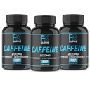 FXSUPS Cafeine 200mg Pills (3- Pack, 600 Capsules) – 快速动作能量支持男女辅助 – 支持焦点,警觉和元曲函数自然