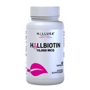 Hallusa天然生物素 Capsules 10,000 mcg 健康头发,皮肤和钉子 - Pastillas para la caida del Cabello - Crecimiento del Cabello - Crecimiento de la Barba - Alopecia y calvicie - 60 capsules