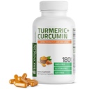Bronson Turmeric Curcumin Extra strong - 抗氧化剂、联合和消化支持与生物聚合物、非GMO、180 植物卡普尔