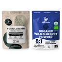 Junle Powers Men's Health and Virtuality Bundle: 5oz Fadogia Agrestis 提取粉 驱动和激情+ 5oz UDA 认证 有机野生蓝莓粉 增强光滑和烤!