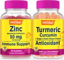 (原始内容存档于2018-09-21). Wellyeah Zinc + Turmeric Curcumin, Gummys Bundle - Great Tasting, Vitamin Supplement, Gluten Free, GMO Free, Chewwable Gummy (英语).
