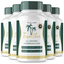 (Official 5 Pack) Tropislim, Tropislim All Natural Caribbean Flush,体重损失补编,Tropislim Slimming Capsules for Women,健康生活方式+Leaner Physique,热带评论(300 Capsules)