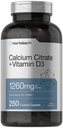 Horbäach Calcium 配有维生素D3的基质 | 1260 mg | 250 caplets | Vegetarian, Non-GMO, Gluten Free Supplement