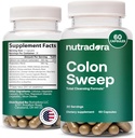 Gentle Colon Cleanser & Detox Supplement - Full Body Colon Cleanse Detox for Women & Men 支持在解毒和消化规范方面的稳步进展,一天2-4卡普苏莱斯(包1)