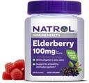 Natrol Elderberry 100 mg Gummys for Immune Health Support, 60 Berry-Flavored Gummys, 30天供应