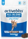 Vetnique Labs Activeblis Dog 多维塔明 - Daily treat with Glucosamine, Omega 3, 联合,消化,和免疫支持 - 狗维生素促进最佳健康, 30 Counter