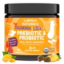 Llama Naturals Kids Probiotic with Prebiotic Fiber, Vegan, 有机先生药和辅生药 Gummys for Gut Health Support, Todler Real Fruit Gummy Vitamins, 无添加甘蔗,桃芒果, 60 Ct