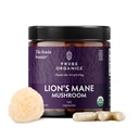 TRIBE ORGANICS 狮子的 Mane 补编 1000mg 蘑菇 提取 粉末 - Immune System 助推器和大脑 Nootropic for Focus and Memory QQ 精神清晰 自然能源和豁免 - 120 Vegan Capsules