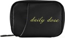 Naanle Daily Dose Pill Box 7天案包旅行组织者,配有Zipper便携式周约尺寸的维生素补充剂Holder Daily Black 4.6 x 3.14 x 1.88英寸0.12公斤