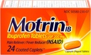 Motrin IB、Ibuprofen 200mg 火药片、肌肉痛、头痛和后痛救济,24 Ct