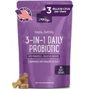 iHeartDogs 3-in-1 配有南瓜的狗的亲生药 改善消化和古特健康 - 狗的亲生药和消化酶,90 Counter