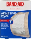 Band-Aid Brand Tru-Stay Adhesive Pads, " 用于伤病护理和保护的大型恐怖带 " ,大型,10厘米(包4)