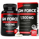 HGH 男女补充(120个计数) 1500mg 支持肌肉生长和人类健康水平 荷尔蒙 - 促进男子健康肌肉和康复 劳动后补充 - 美国制造