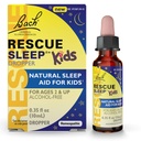 Bach ResCUE SLEP KIDS Dropper 10mL,自然睡眠和应激救济援助,Homopathic Flower Essence, Free of Melatonin, Sugar & Gluten, Kid-Friendly, 非酒精公式