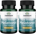 Swanson Triple Striff Melatonin - 干扰睡眠循环的自然睡眠支持 - (60 Capsules, 每张10mg) 2 Pack