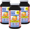 Yerba Prima Daily Fiber Formula 16 oz Powder (Pack of 3) - Great Tasting Premium 饮食纤维补编,美国制造,Non-GMO,Gluten Free,天然橙色火焰