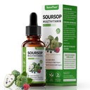 Graviola Soursop Bitters 液滴配有维生素C, D3, B6, 5000mg Soursop 水果和叶片提取 + 10 位ters 植物学用于免疫支持 消化 健康 抗氧化剂 Boost → N-GMO Vegan 2 Fl Oz