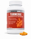 平衡 1 Turmeric 抽取1000mg 和 最大强度 95% Crucuminoids - 联合安慰剂和抗氧化剂支持的 Turmeric Crucumin 补充剂 - 姜汁抽取剂和生物牡蛎 - 1个月供应量
