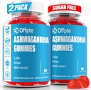 Ashwagandha Gummys Sugar Free for Women Men, HighPotency Ashwagandha 根提取增刊,配有 L-Theanine GABA 芝麻酒(Chamomille Turmeric Vitamin D3 B12) 压力成年人Vegan(Mixed Berry)