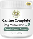 百花齐放的宠物有机犬 完成 - 狗多维他命粉 - 8 Oz - 每日狗维生素和自制食品的补品 - Imune System, Skin, Coat & 总体健康 - 小型和大型育种