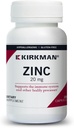 Kirkman - 锌 20mg - 100 Capsules - 免疫支持 - 高吸收 - 假反应