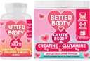 Angry 补充更好的靴女Creatine Combo: BBL 片(90cm) w. Creatine, Glutamine, BCAA's, Collagen + Glute Scoop Creatine 和 Glutamine 不受欢迎的饮品混合