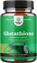 皮肤亮光胶合金加牛奶硝酸盐1000mg - Glutathione Skin Whitening Capsules 配α Lipoic酸 肝脏护理、能源支持和免疫帮助 - 男女 - 60个计数