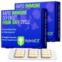 HybridCR 快速免疫支持补编 - 4日豁免补编 - 免疫防御助推器 Echinacea, Ginseng, Androogris, Zinc, Selenium – 旅行尺寸系统支持 - 24 Caps, 2 Dose Packs