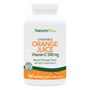 Natures Plus 橙汁维生素C 500 mg - 180 可嚼药片,包2 - 促进最佳免疫健康 - 胃上的温柔 - Vegan, Gluten Free - 360 总服务