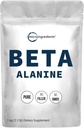 Beta Alanine Powder,纯Beta Alanine 补编,2.2英镑(500天供应),Filler Free, 氨基能源预研, 不受欢迎,非GMO和Vegan友好