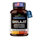 SANDHHERBALS Shilajit Capsules for Men and Women | 纯喜马拉雅混合 与 Ashwagandha | 高潜力与能量补充 | → 2个月供应 + 额外动力和 Stamina → → 与海摩斯的Combo